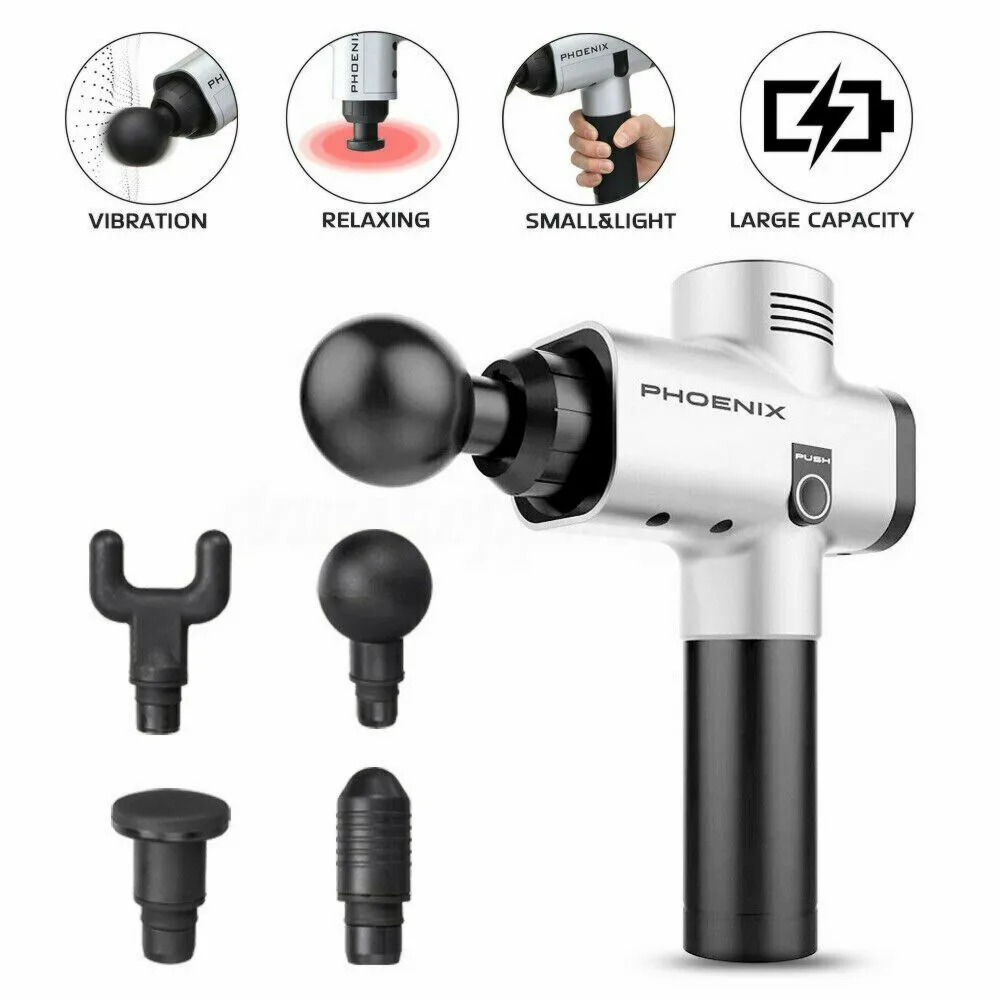 Tanie Phoenix A2 pistolet do masażu mięśni pistolet do masażu głębokich tkanek terapia pistolet ćwiczenia ból mięśni ulga odchudzanie ekspert