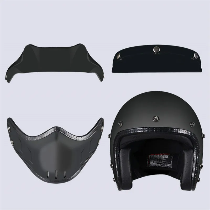 Motorcycle helmet de cafe racer helmet modular Full Face matte black capacetes de motociclista