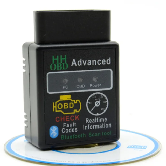 Elm 327 Bluetooth OBD2/OBD II V2.1 интерфейс работает на Android Torque OBDII 2 ELM327 Bluetooth Автомобильный диагностический сканер - Color: hh obd v2.1