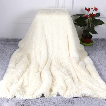 

Super Soft Blanket Fluffy Warm Bed Bedspread Fur Faux Throw Blanket Bed Sofa Comfortable Blankets for Beds Solid Color Bed Cover