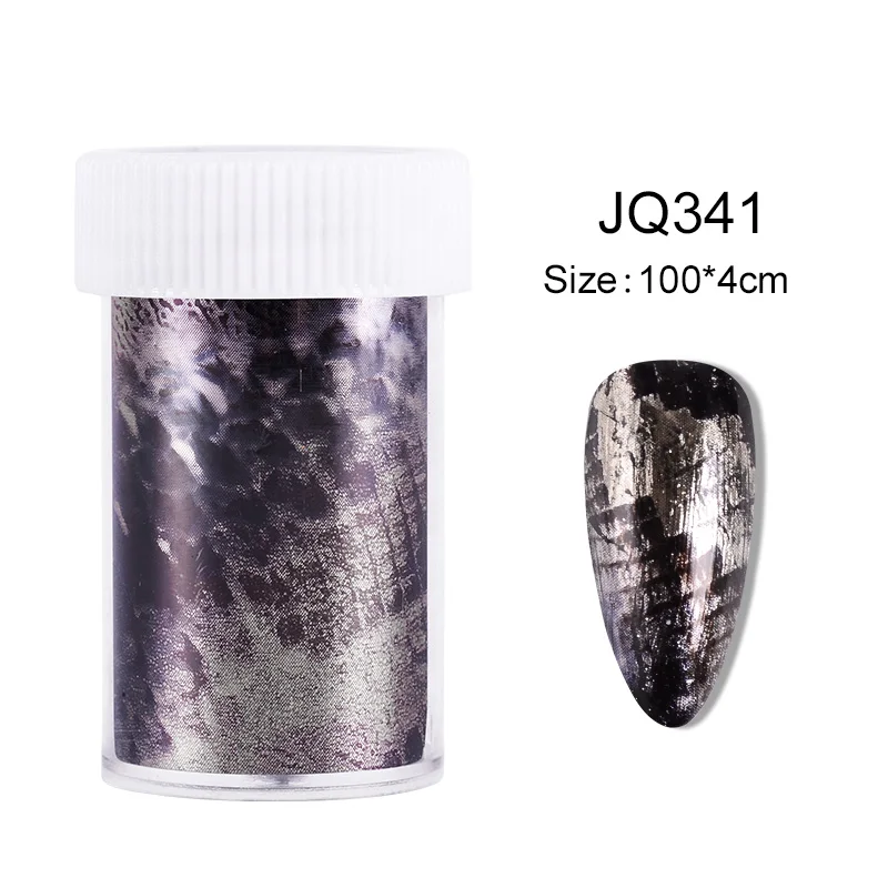 Наклейка из змеиной фольги для ногтей с рисунком кожи, для маникюра, для ногтей, звездное небо, Леопардовый принт, переводная Фольга для дизайна ногтей, декоративная наклейка 100*4 см - Цвет: JQ341