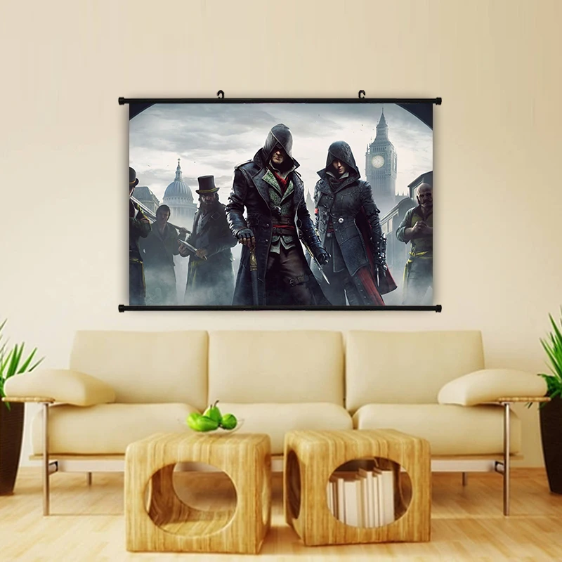 Assassins Creed Star Wars My Hero Academia Scroll Painting Anime Wall Hanging Poster Canvas 22 Styles Home Art Decoration 3 | Дом и сад