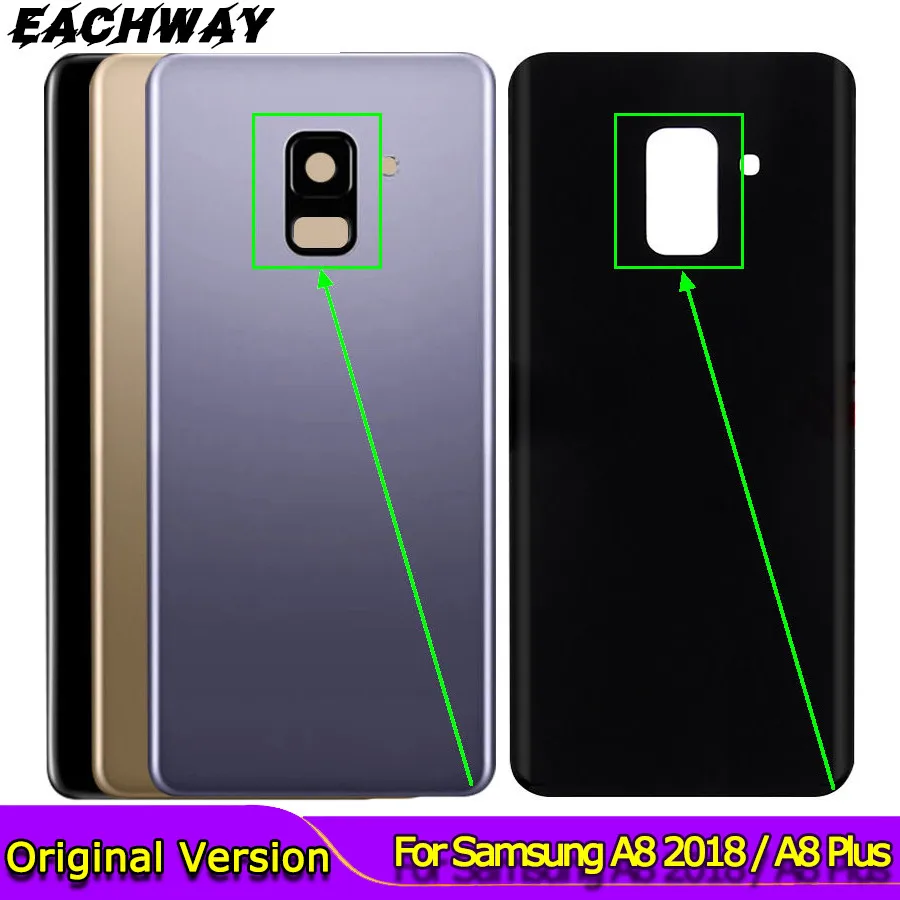 For SAMSUNG Galaxy A8 plus 2018 A530 A730 Back Glass Battery Cover Rear Door Housing Case A8+ | Мобильные телефоны и