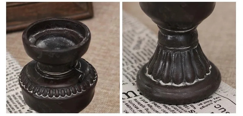 Strongwell украшения для подсвечник для дома изделия из смолы ностальгическая керосиновая лампа-подсвечник украшение винтажное стекло металл