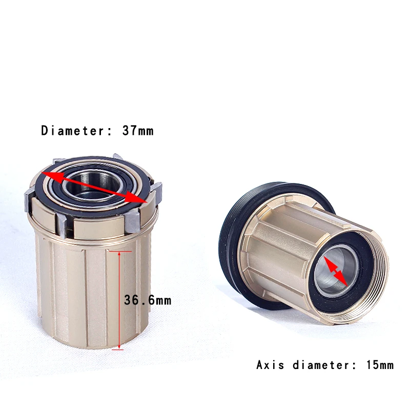 Bicycle Rear Hub Bearing, 6 Claw Tower Base, Aluminum Alloy Cube Bike Part MTB Bike Part Freehub Body 8, 9, 10, 11S, AL7075