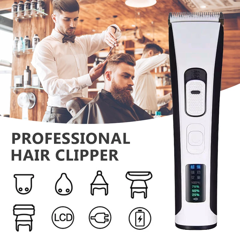 

Professional Men's Haircut Tools Electric Clipper Hair Clipper Hair Comb Used Wirelessly Convenient To Operate Hair Trimmers Set