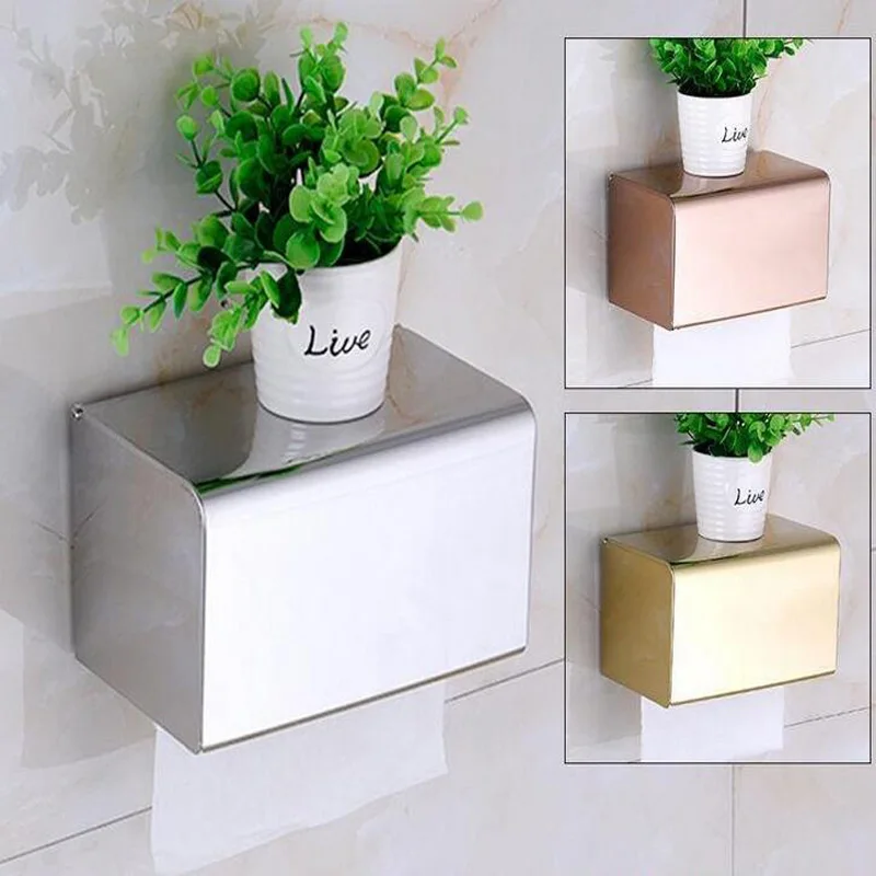 

Non-perforated stainless steel toilet tissue box bathroom waterproof pumping towel holder multi-function double outlet roll pape