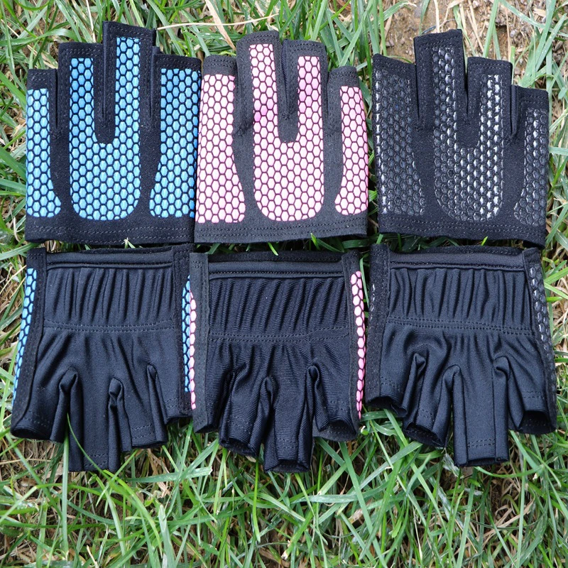 1Pair Anti-skid Gym Gloves Breathable Body Building Exercise Training Sports Fitness Gloves Men&Female Crossfit Exercise Sports (21)