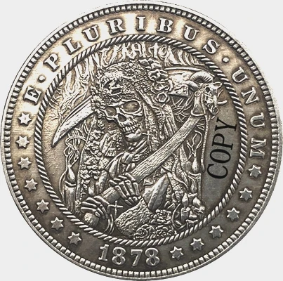 Hobo никелевая монета 1878-CC США Morgan Dollar копия типа 162 | Дом и сад