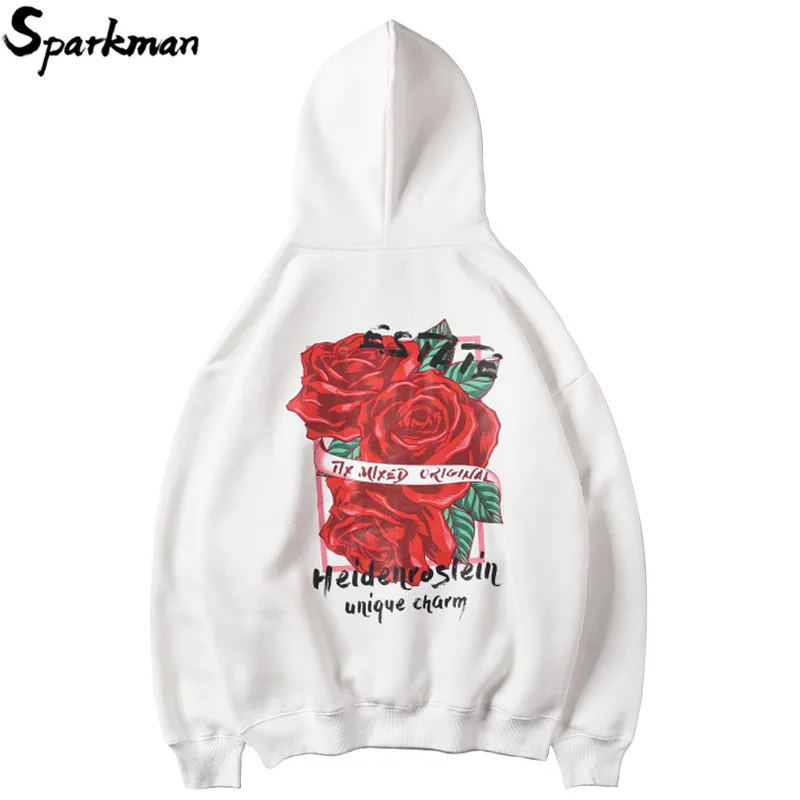 Худи с цветами Харадзюку пуловер уличная Мужская толстовка в стиле хип хоп