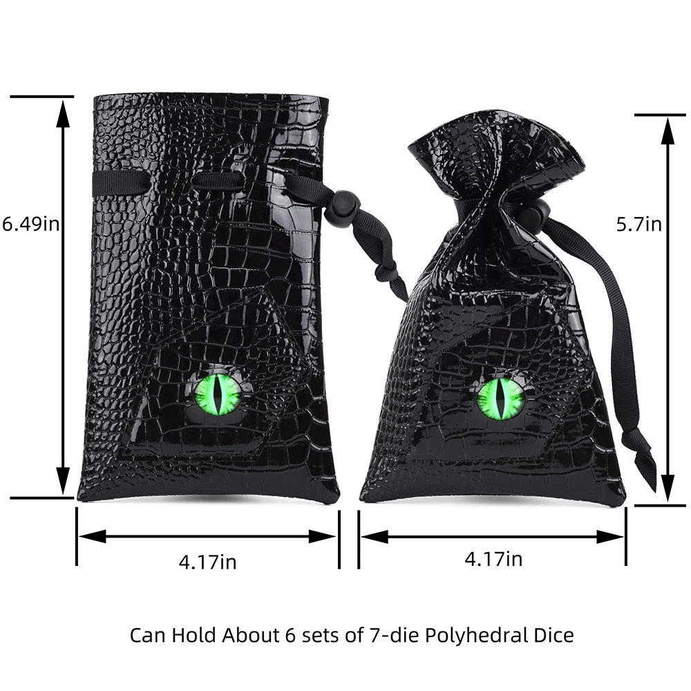 Дракон глаз кости мешок шнурок из искусственной кожи игральные кости DND сумка для хранения игральные кости DND монеты и другие аксессуары