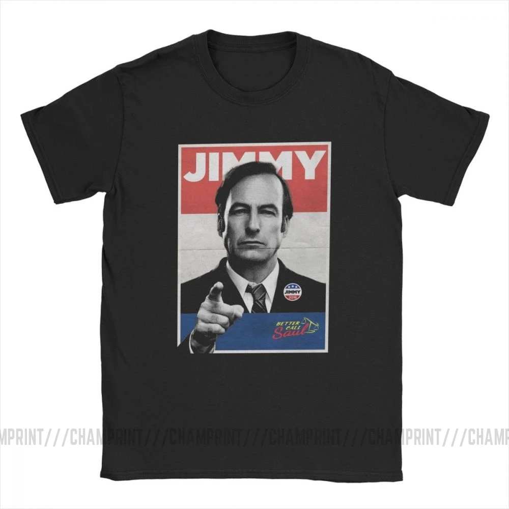 Мужские футболки с надписью «Vote Jimmy The Lawyers Better Call Saul», футболки с коротким рукавом для сериала Goodman, футболки из чистого хлопка