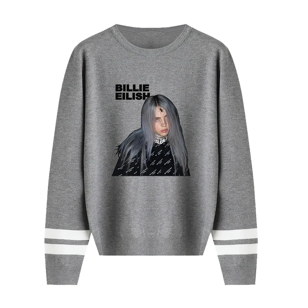 Spring Autumn knitting O-Neck Billie Eilish Sweaters Suitable Hot Men Women Sweaters Male Female comfortable Clothing