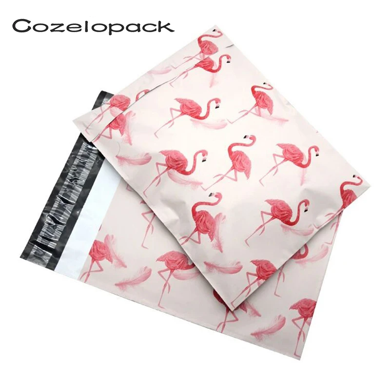 

10*13 inch Poly Mailers 25.5x37cm Self Seal Plastic mailing Envelope Bags Flamingo designer 100pcs/pack