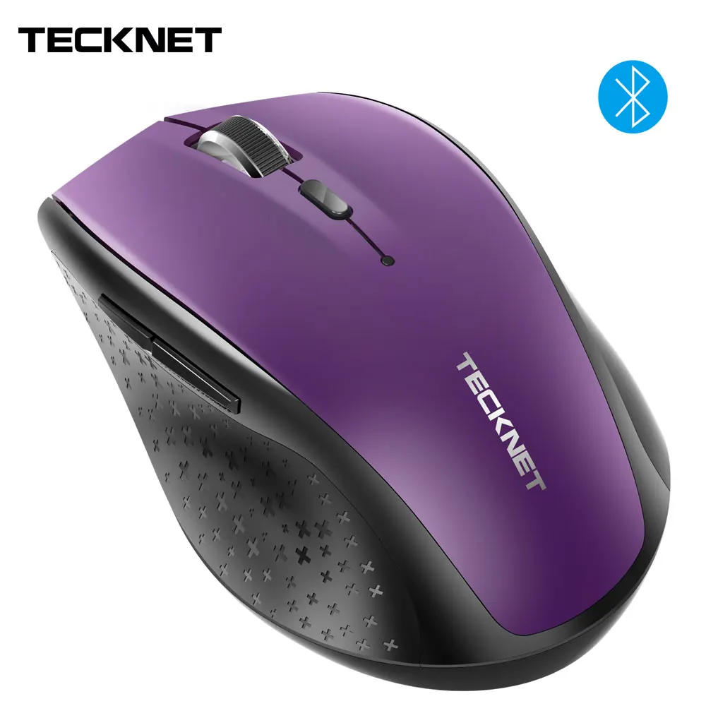 

TeckNet Bluetooth Mouse BM308 Purple 2.4GHz Wireless Laptop Mouse 3000DPI Ergonomic Mice for Xiaomi Huawei Windows Gaming mice