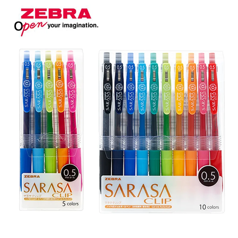 Цветная гелевая ручка Zebra JJ15 SARASA набор из 3/5/10 цветов новая упаковка для рисования