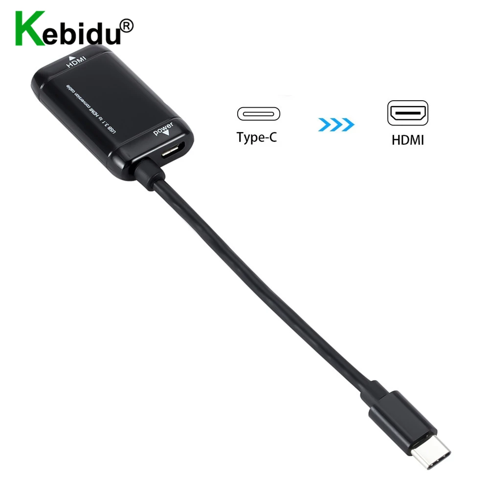 Адаптер совместимый с USB-C Type C на HDMI функцией порта питания USB 3.1 переходник типа