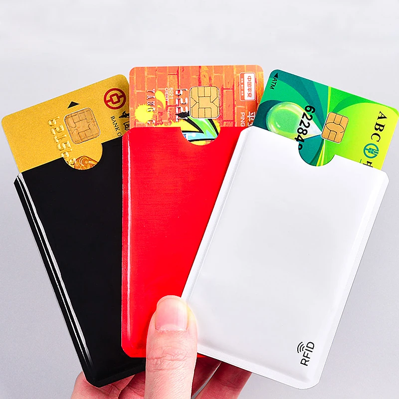 High quality Anti Degaussing Theft Ultra Thin Bank Card Cover New Anti Rfid Blocking Reader Lock Card Holder ID Credit Case wallet card holder card holder credit card holder id card holder