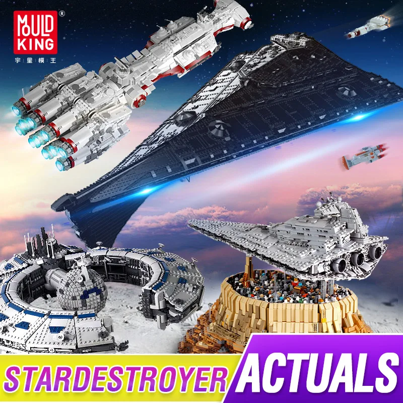 Mold King Spaceship Series Building Blocks Super Star Destroyer Star Fighter Construction Set Per Ragazzi Adulti Warship