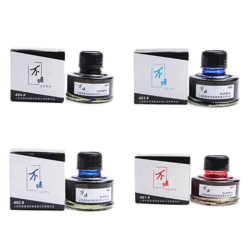 

Glass Bottled Smooth Writing Fountain Pen Non-carbon Ink Refill Stationery Gift