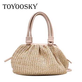

Straw Woven Cloud Bags For Women 2020 Summer Seaside Holiday Handbag Shoulder Bag Fashion Woven Beach Crossbody Bag Female