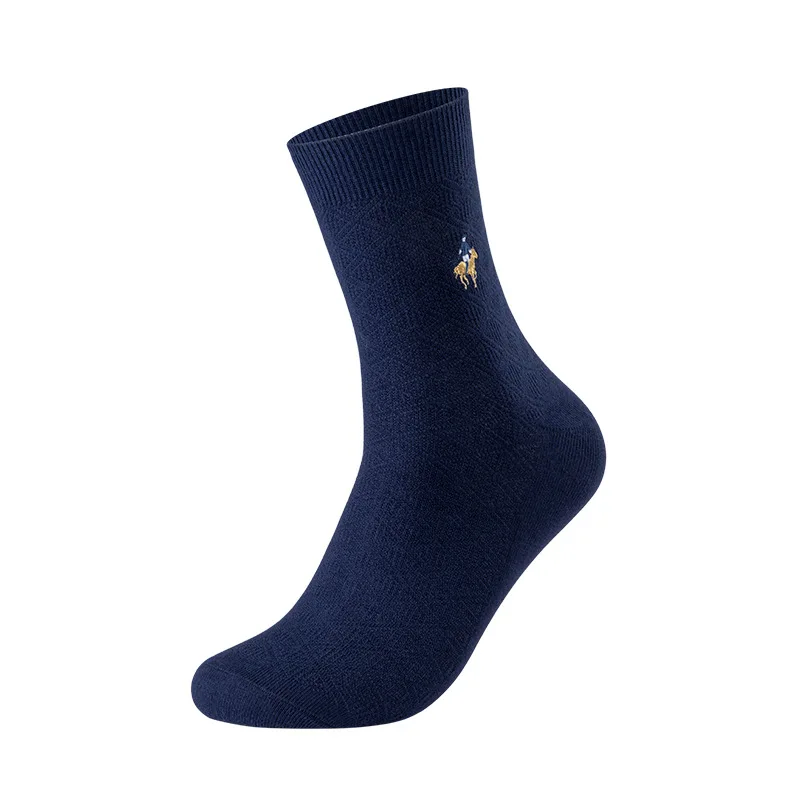 5 пар/лот бренд Pier Polo Модный маленький ромб носки осень-зима Повседневное хлопковые носки с вышивкой, толстые короткие носки;