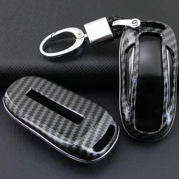 

For Tesla Model X Model S ABS Carbon fiber pattern Car Key Holder Cover Case Remote Control Smart Key Shell Protector