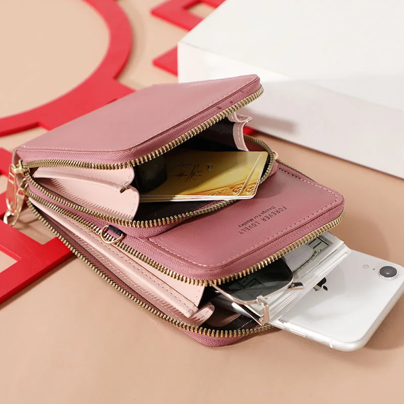women handbags crossbody bags Cell Phone Shoulder Touch Screen Phone Wallet Luxury Card Hold Purse Clutch