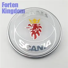 Forten Kingdom 1 шт. пользовательский белый цвет автомобиля 50 мм ABS хром алюминиевая передняя крышка капота эмблема значок 4522884