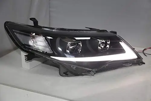 1 пара для Toyota Camry SE фара в сборе передняя лампа, головная лампа 2012- года с дневным ходовым США и Ближнего Востока Versio