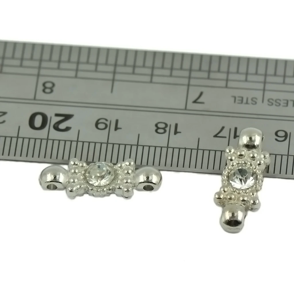 50pcs DIAMANTE NECKLACE BRACELET CONNECTORS LINKS JEWELLERY CRAFT FINDINGS