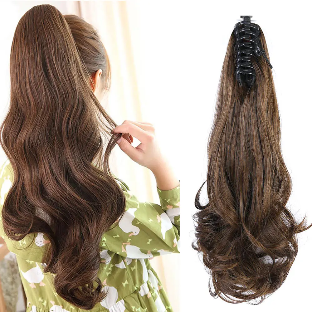 AIYEE 22 дюйма шелковистые прямые синтетические накладные волосы на застежке с завязками для наращивания волос для женщин высокотемпературное волокно