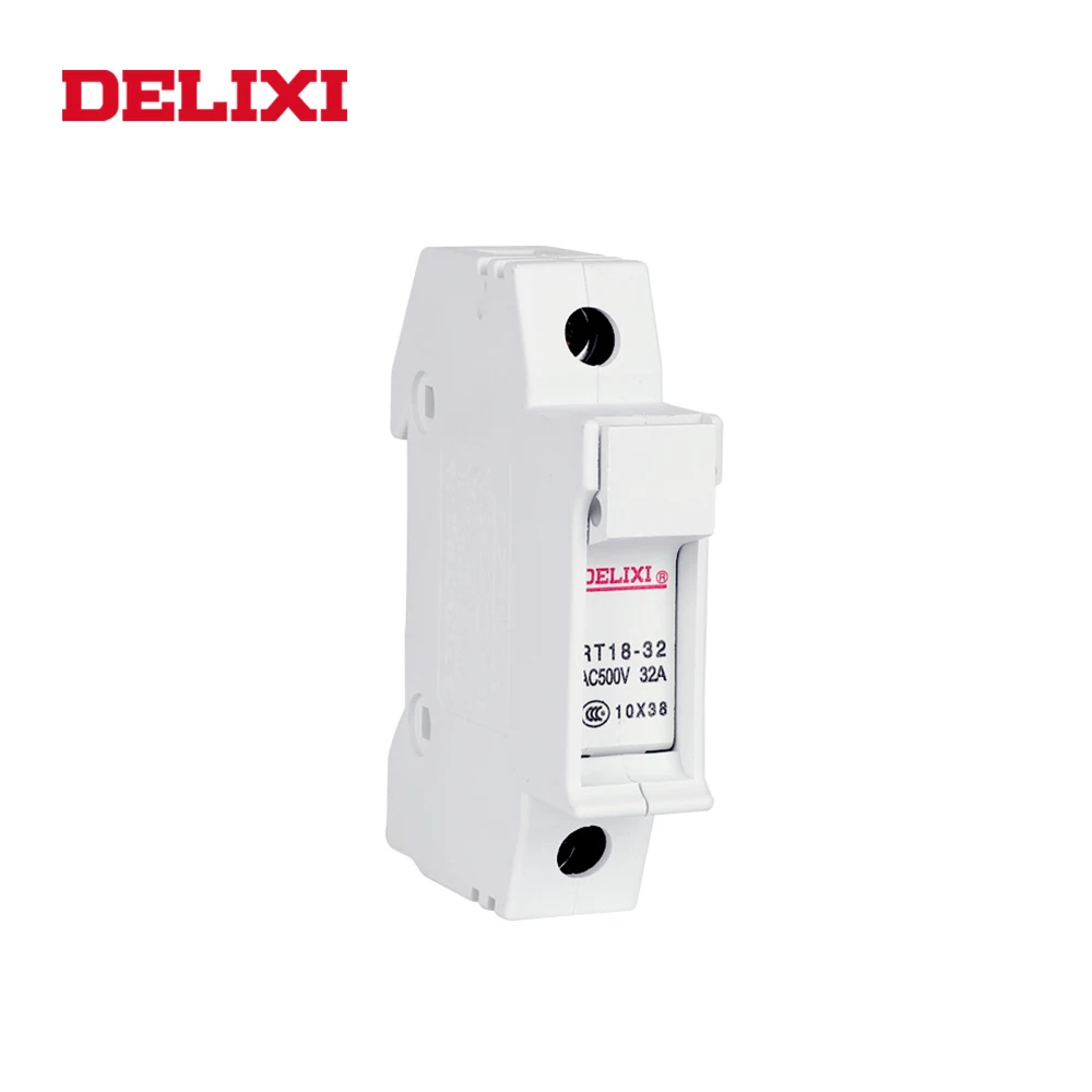 DELIXI RT18 32X AC 380 В 1P 2P 3P 32A Цилиндрический предохранитель с креплением на DIN рейку
