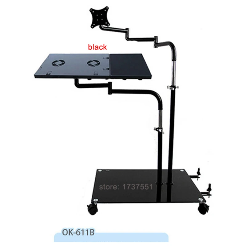 Suporte para Monitor de Computador + Suporte para Teclado Rotativa para Laptop Ok610-suporte de Cabeceira Ok611 para Laptop Sofá Ajustável Mesa - Image 2