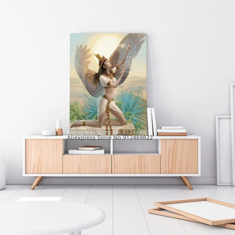 Egyptian Goddess Isis Canvas Oil Painting Wall Art Poster And Prints Picture For Living Room Decor | Дом и сад