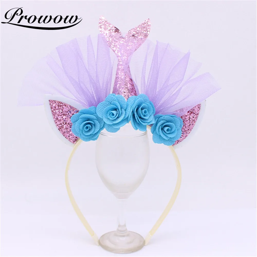 Prowow Children Headwear Mermaid Starfish Headband Girls Beach Party Show Hair Accessories Baby Girl Headband Photography Props