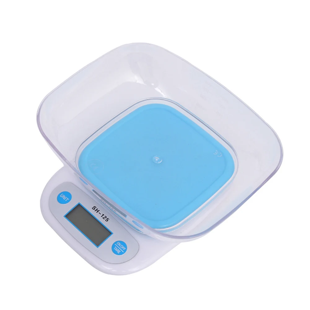 blue Кухня весы многофункциональные электронные мини весы с подносом высокой точностью тензометрических Сенсор автоматическое отключение светильник Вес - Цвет: blue