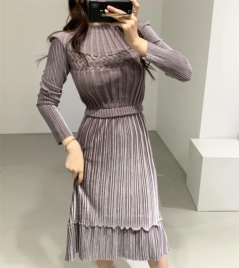 thick knit sweater dress