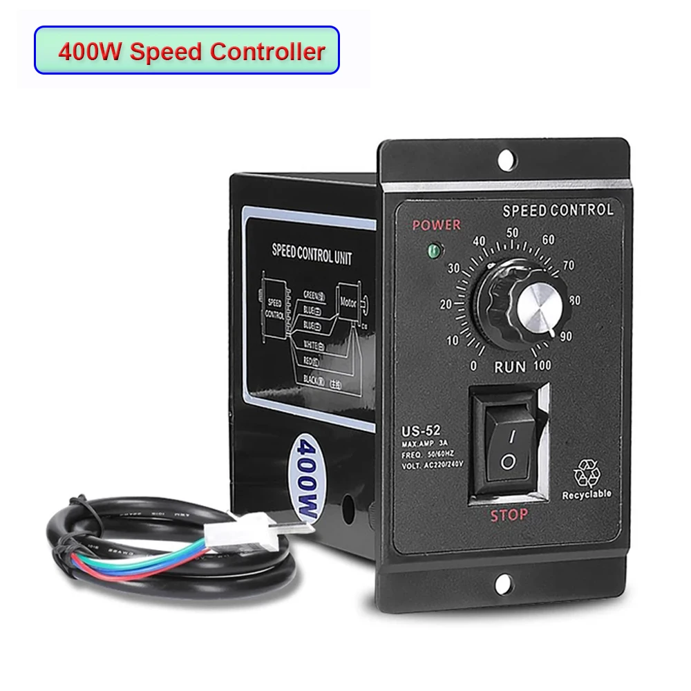 1Pcs 400W Motor Speed Controller AC 220V Motor Speed Pinpoint Regulator