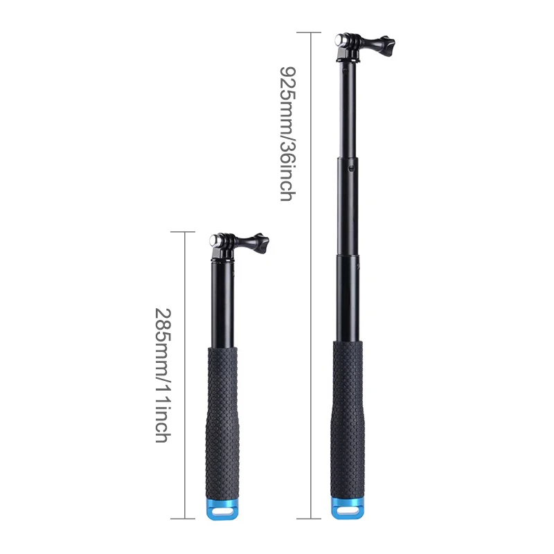 36 дюймов продлить шест палка для селфи монопод GoPro Hero 9 8 7 6 5 Yi 4K Экшн камера Eken H9 Sjcam