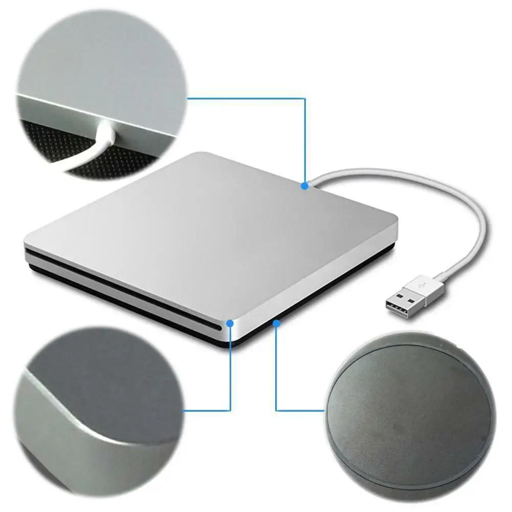 USB 2,0 внешний слот DVD CD RW жесткий диск горелки оптический отсек плеер для Macbook Pro Air ноутбук ПК