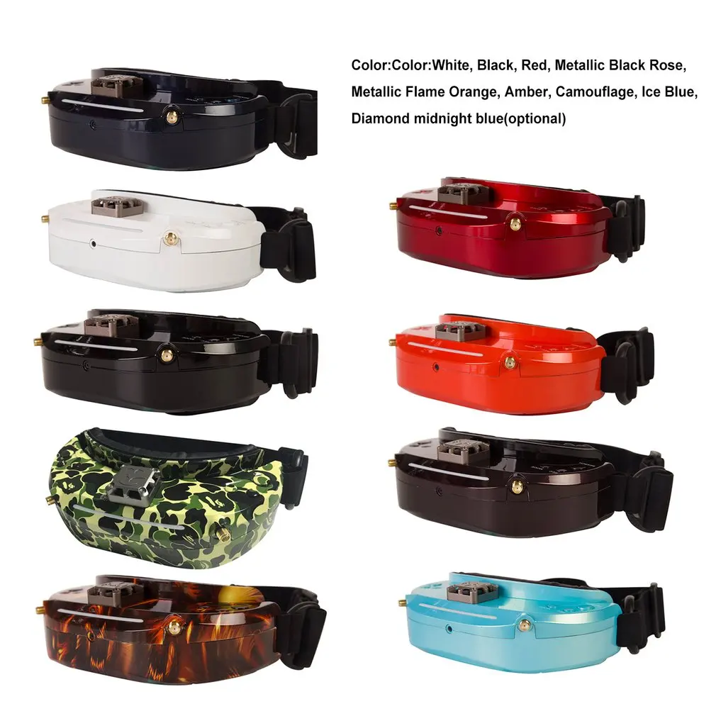 

5.8GHz 48CH Diversity FPV Goggles Support HDMI Head Tracking with Fan DVR Front Camera For RC Drone RC