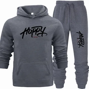 

Autumn Winter Fleece Hoodies Men 2019 Casual Hooded Warm Sweatshirts Male Thicken Tracksuit 2PC Jacket+Pant Men Sportswear