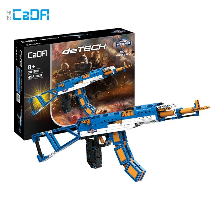 

Double e C81001 Click Science And Technology Building Blocks Assembling Toy Gun Capable Emission Soft Bullet Boy AK-47 Assault R