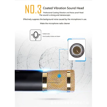 

BM800 Condenser Lecture Plug Play Adjustable Public Speaking Microphone Set Voice Amplifier Studio Recording Broadcasting Wired