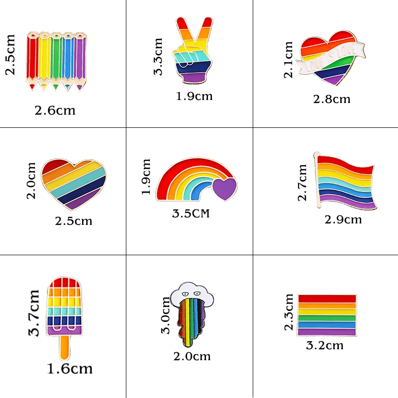 LGBT, дизайнерская брошь на булавке, креативное мороженое, сердце, палец, флаг, радуга, Металлическая Булавка, жетон для геев, лесбиянок, Прайд, значок на лацкане, ювелирное изделие, подарок