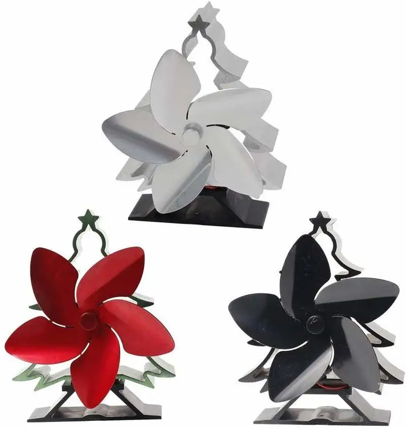 

2019 new three colors Christmas Villa Fireplace Fan Christmas Tree Color Cooling Fan Smart Fireplace Fan