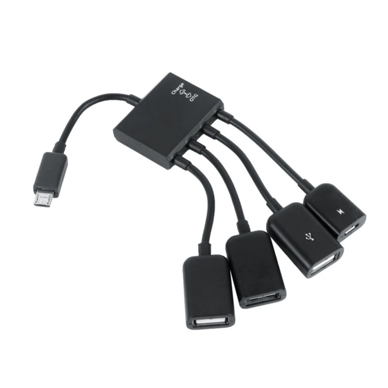 4 Порты и разъёмы Micro USB Мощность OTG расширитель концентратор кабель OTG Кабель-концентратор сотовый телефон для телефона Android планшетный ПК и аксессуары для Мышь диск черный U P5O4