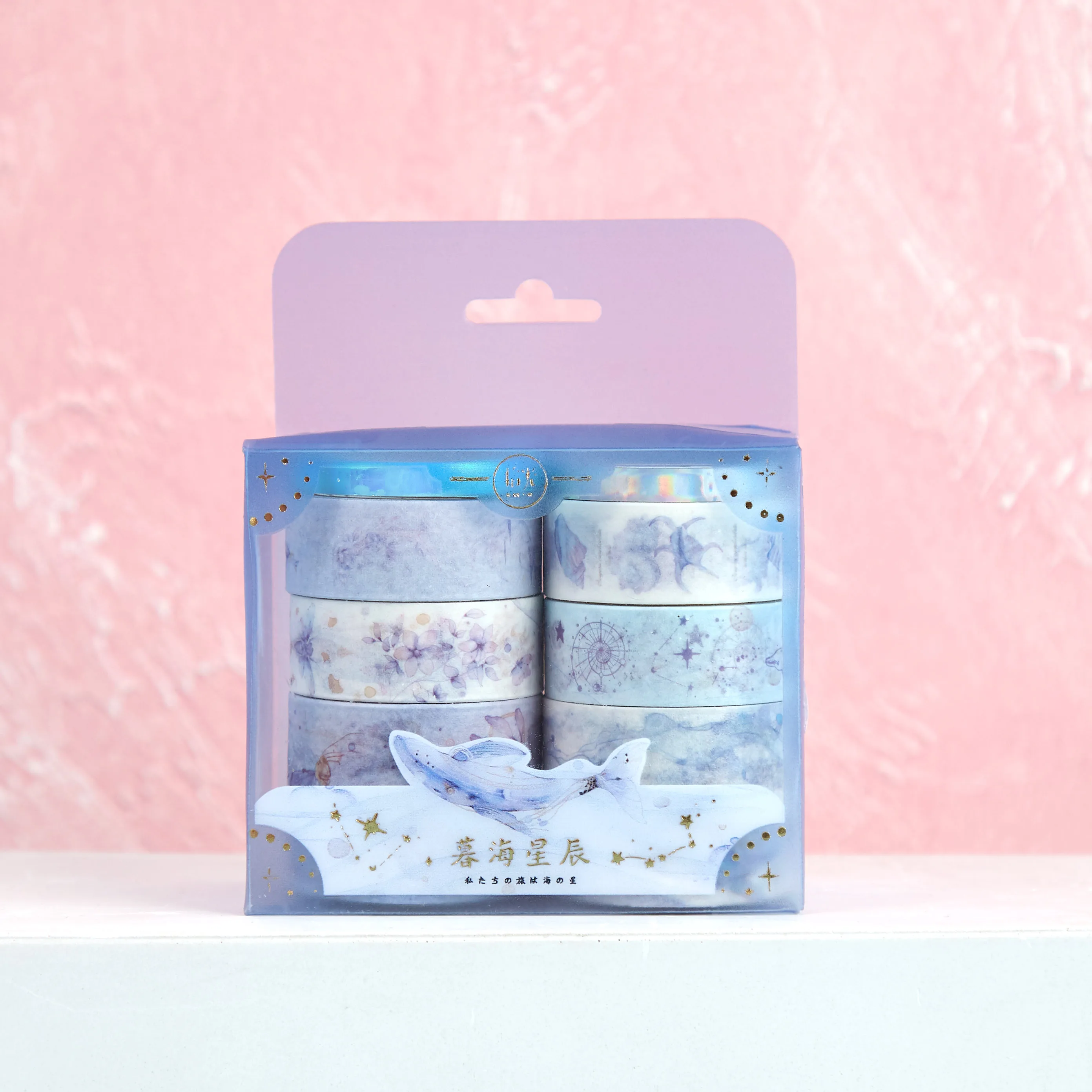Mohamm 8 шт. Moonlight Подростковая серия Kawaii креативный Васи Маскировочная Липкая Лента Скрапбукинг Канцелярские Декоративные ленты - Цвет: D