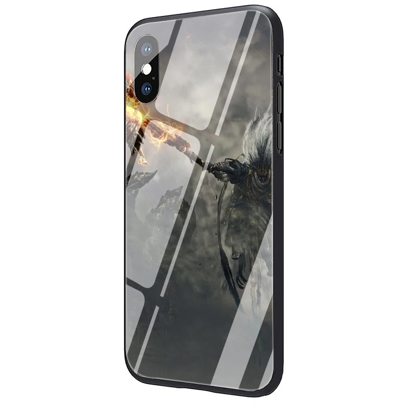 EWAU dark souls закаленное стекло чехол для телефона чехол для iPhone 5 5S SE 6 6s 7 8 Plus X XR XS 11 Pro Max - Цвет: G8